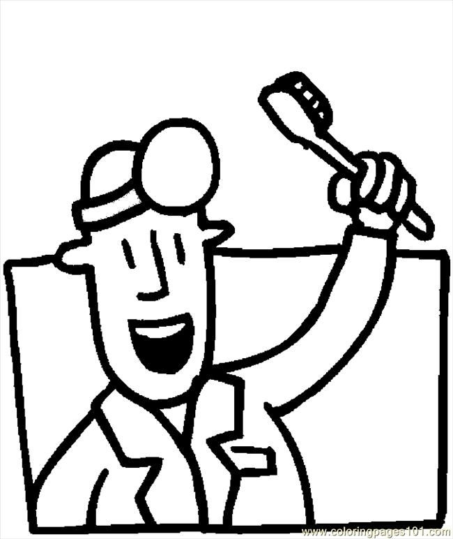 Coloring Pages Dentist 09 (2) (Peoples > Doctors) - free printable