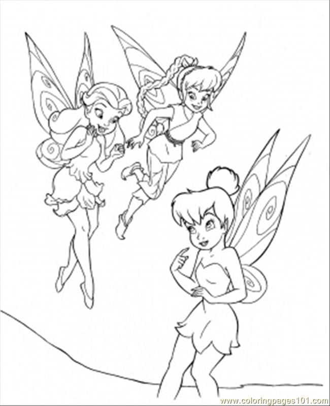 Coloring Pages Tinkerbell With Friends (Cartoons > Disney Fairies