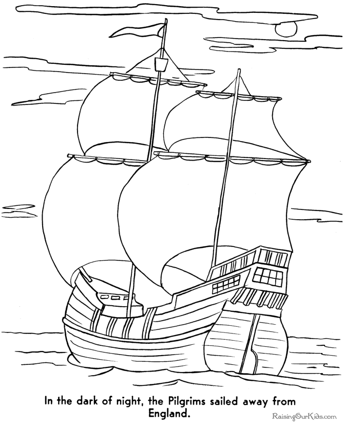 Mayflower Coloring Pages 003