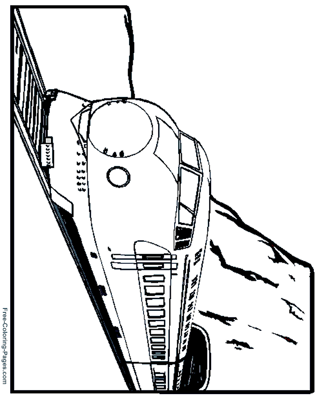 Kids coloring pages - Trains 02