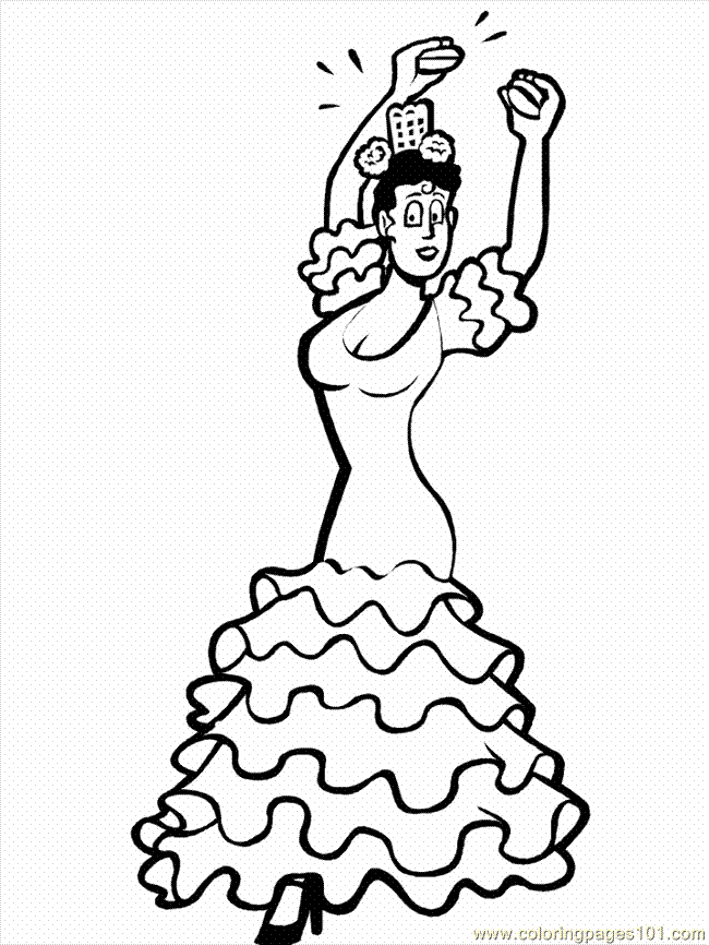 Coloring Pages Dancing1 (1) (Entertainment > Dancing) - free