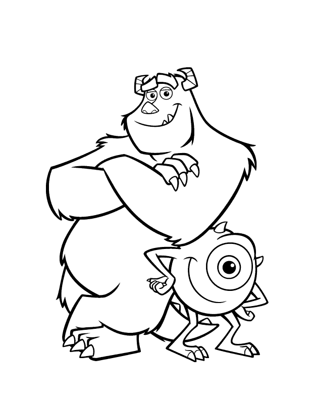 Monsters Coloring Pages - Disney Coloring Pages