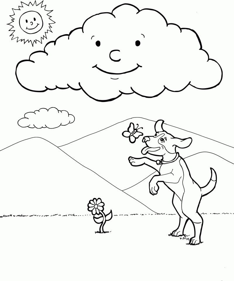Coloring Pictures Of Clouds | Coloring pages wallpaper