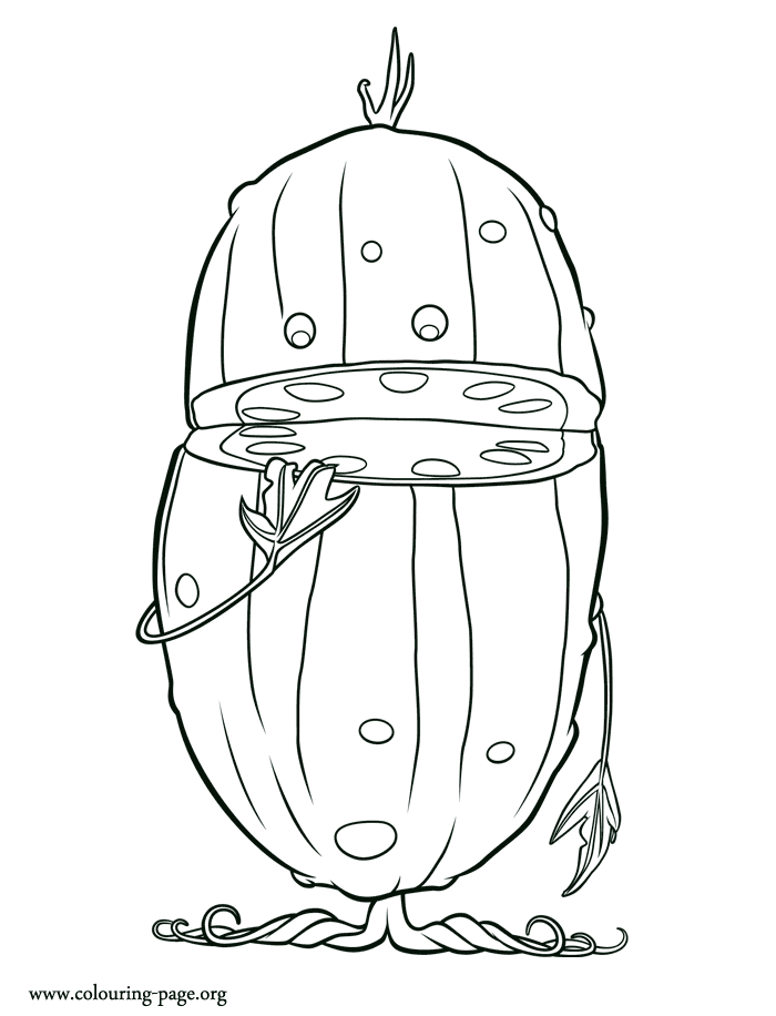 Chance of Meatballs - Dill, one of the Pickles coloring page