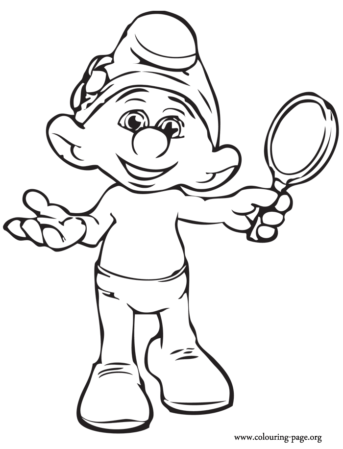 Vanity Smurf Coloring Pages
