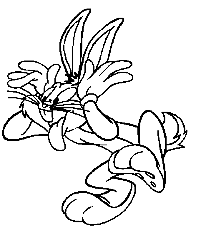Bugs Bunny Hand Behind Back Coloring Page
