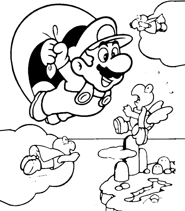 Super Mario Coloring Pages For Kids - Free Printable Coloring