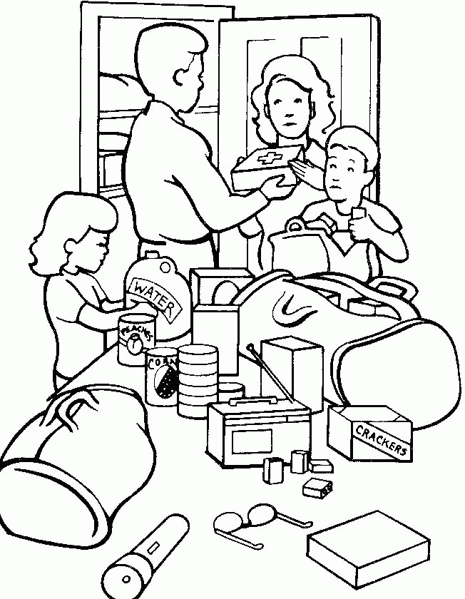 Family coloring sheet | Earth Science Week