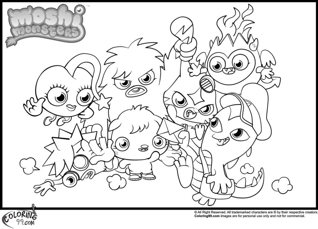 Moshi Monsters Coloring Pages - Free Coloring Pages For KidsFree