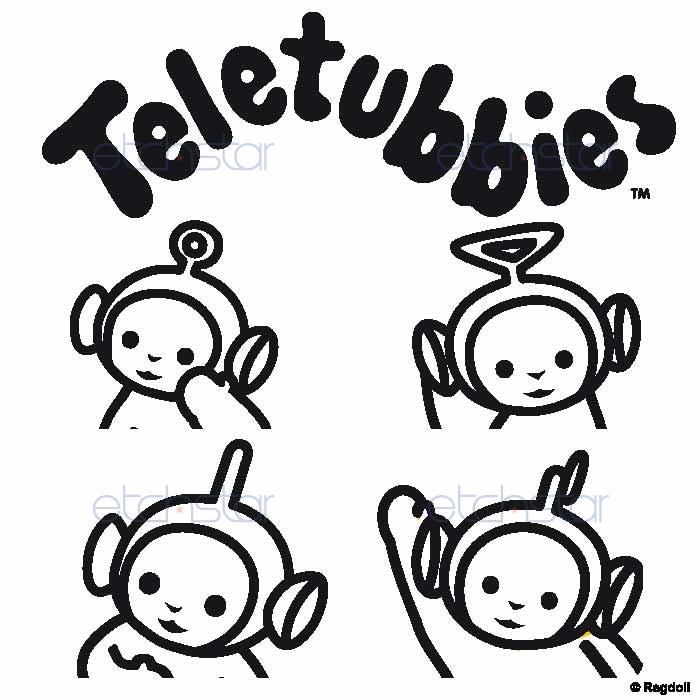 Teletubbies Group with Logo custom iPod, MacBook, Blackberry