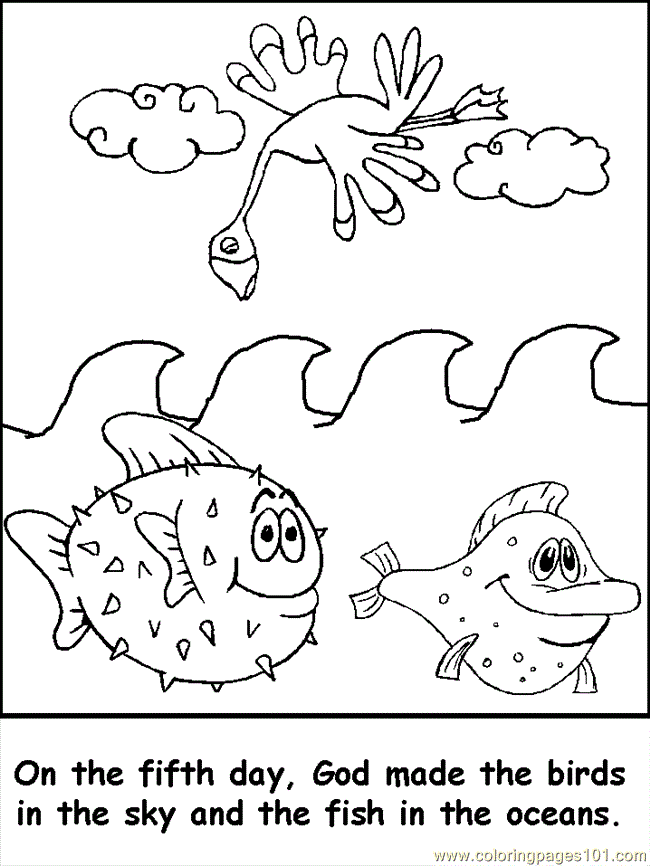 the story of creation Colouring Pages (page 2)