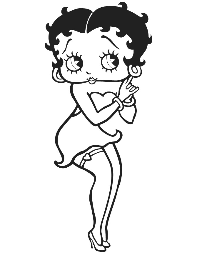 Free Printable Betty Boop Coloring Pages | HM Coloring Pages