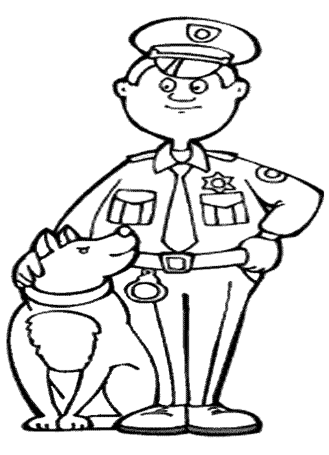 Policeman Coloring Pages For Kids 194 | Free Printable Coloring Pages
