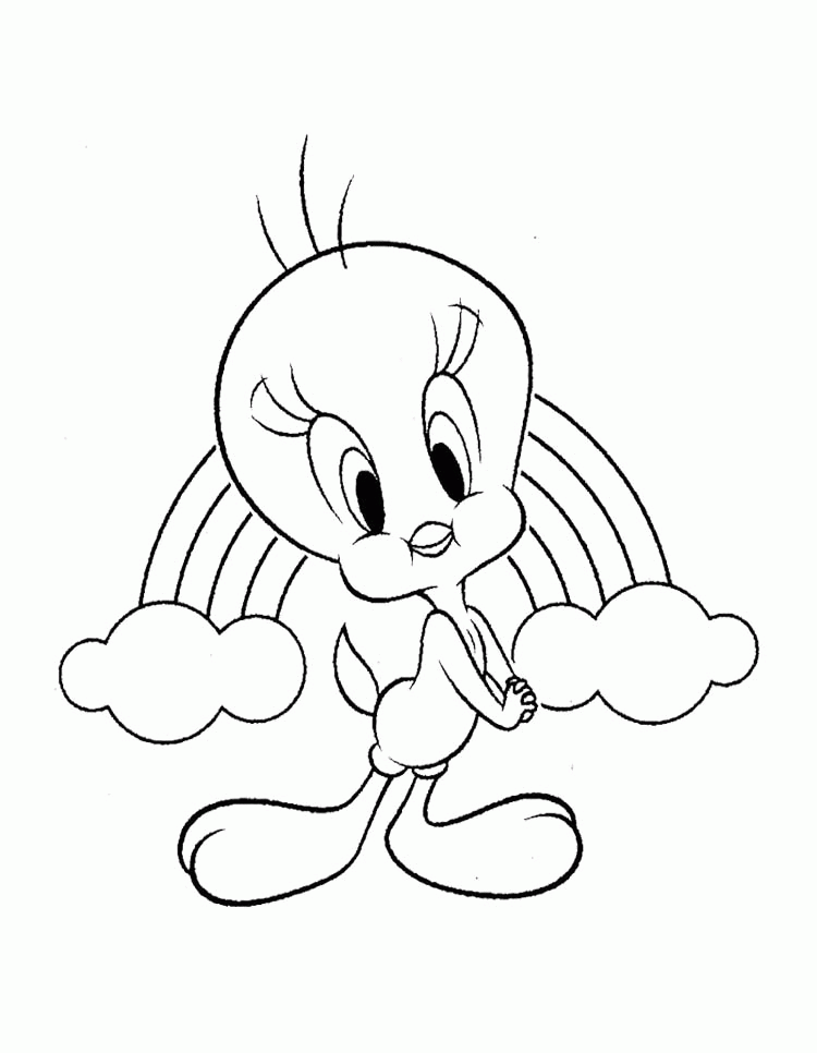 Tweety Just Wake Up Coloring Page - Tweety Coloring Pages