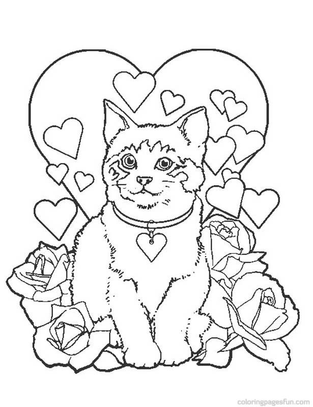 Puppy And Kitten Coloring Pages : Coloring Book Area Best Source