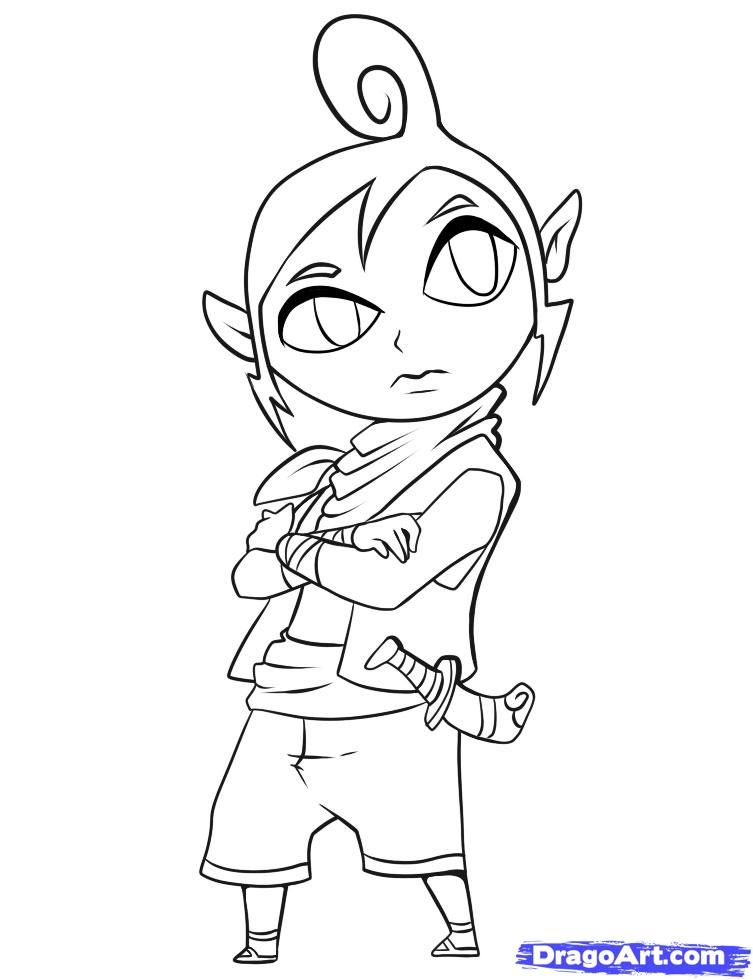 How to Draw Tetra, Step by Step, Video Game Characters, Pop