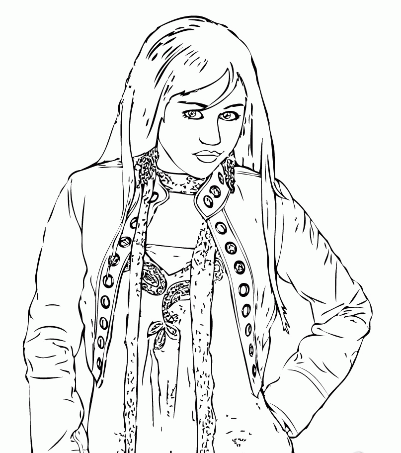 Free Hannah Montana Coloring Pages