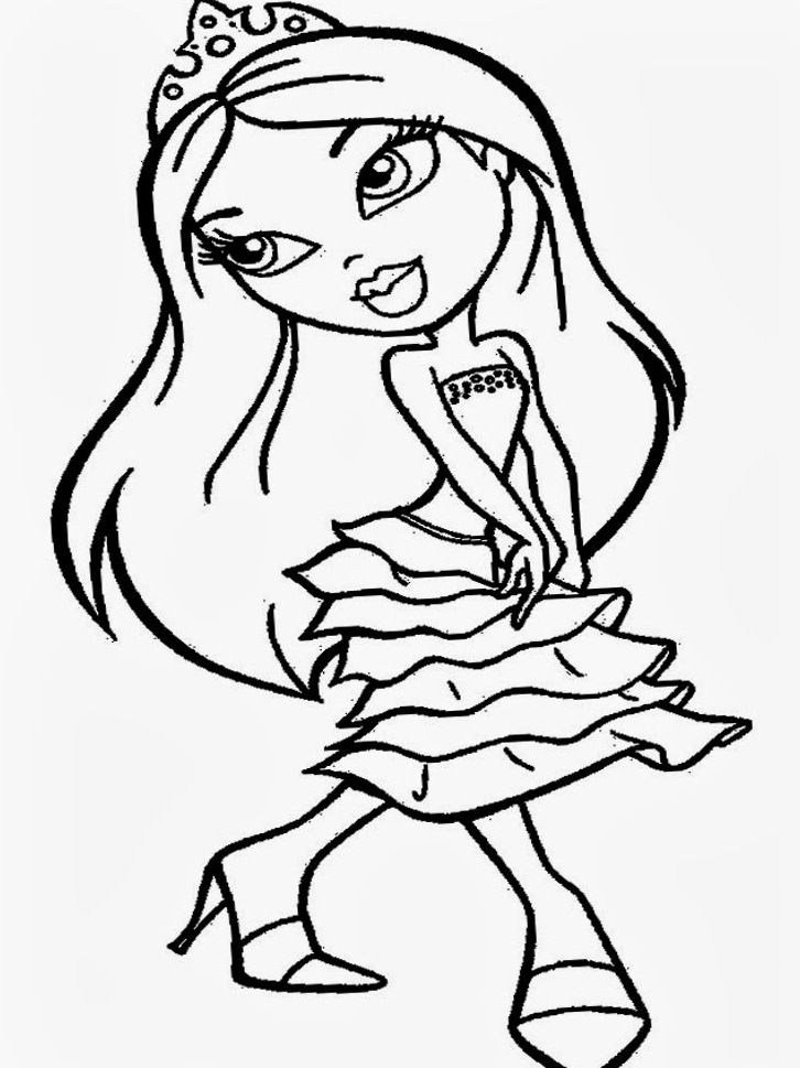 Bratz Coloring Pages For Kids Printable :Kids Coloring Pages