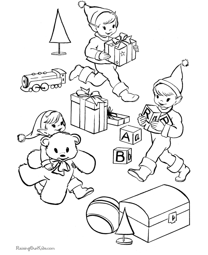 Free Christmas coloring pages - Santa