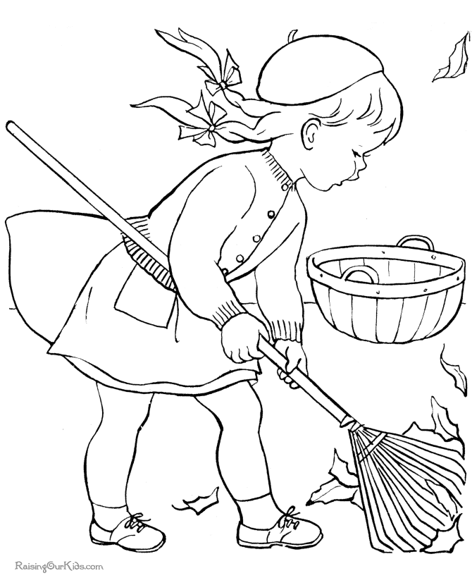 Kid coloring page for Autumn Fall Coloring Pages For Kids | Kids