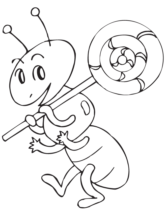 Cute Ant Coloring Pages Images & Pictures - Becuo