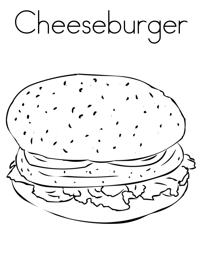 2014 printable cheeseburger coloring pages for preschoolers