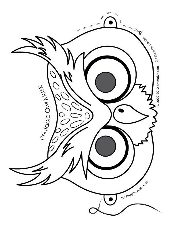 DIY Free Printable owl mask | DIY - Owls
