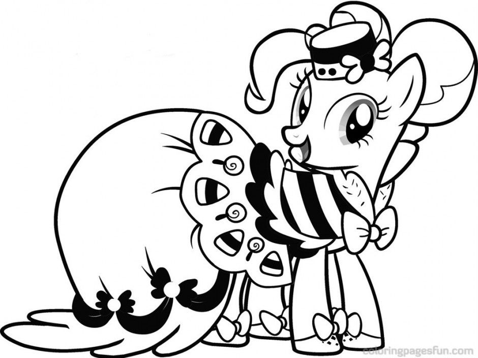 My Little Pony Coloring Pages Pinkie Pie Gala Free Coloring Pages