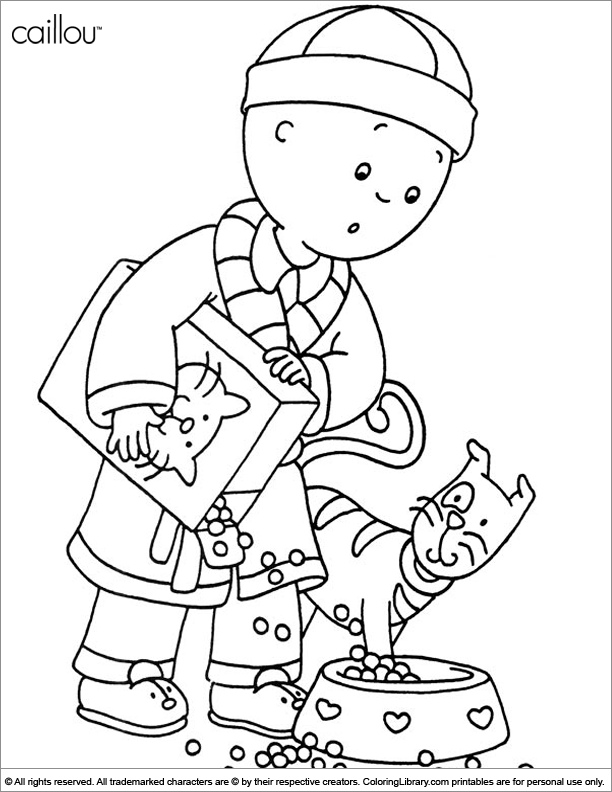 Caillou coloring pages in the Coloring Library
