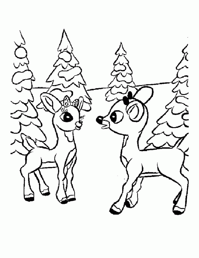 Rudolph The Red Nosed Reindeer Coloring Pages | 99coloring.com