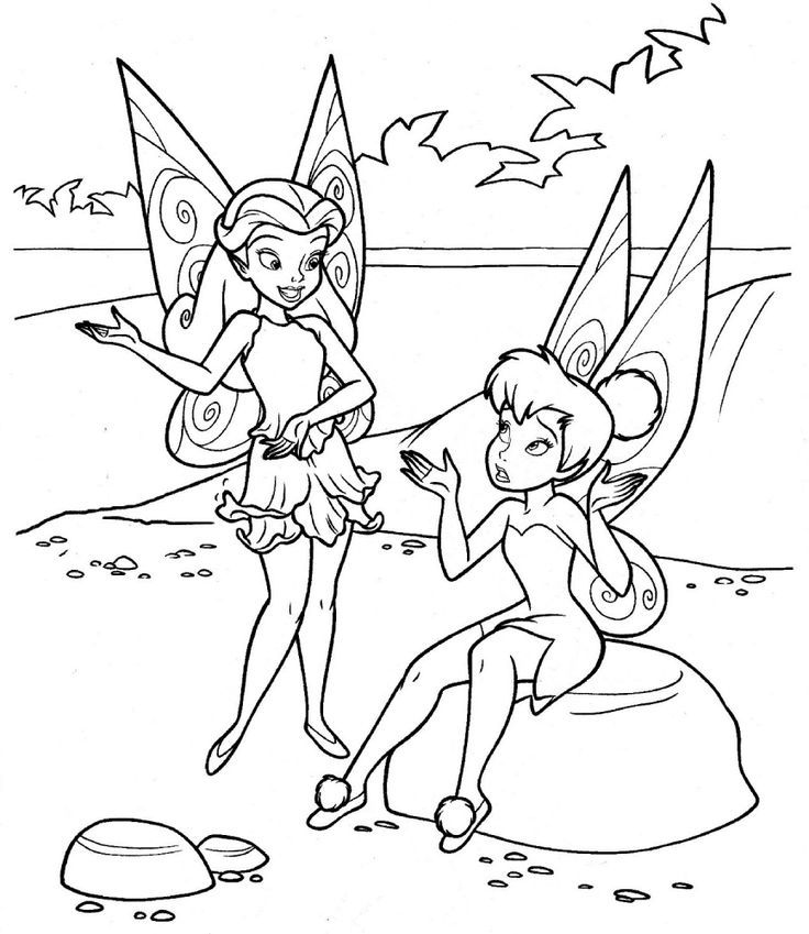 Coloring Pages - Tinkerbell & Fairies | 78 Pins
