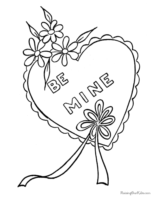 Valentine coloring pages for Child - 022
