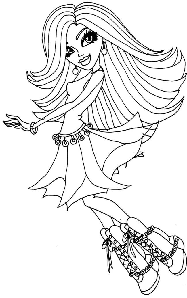 monster high Spectra Colouring Pages