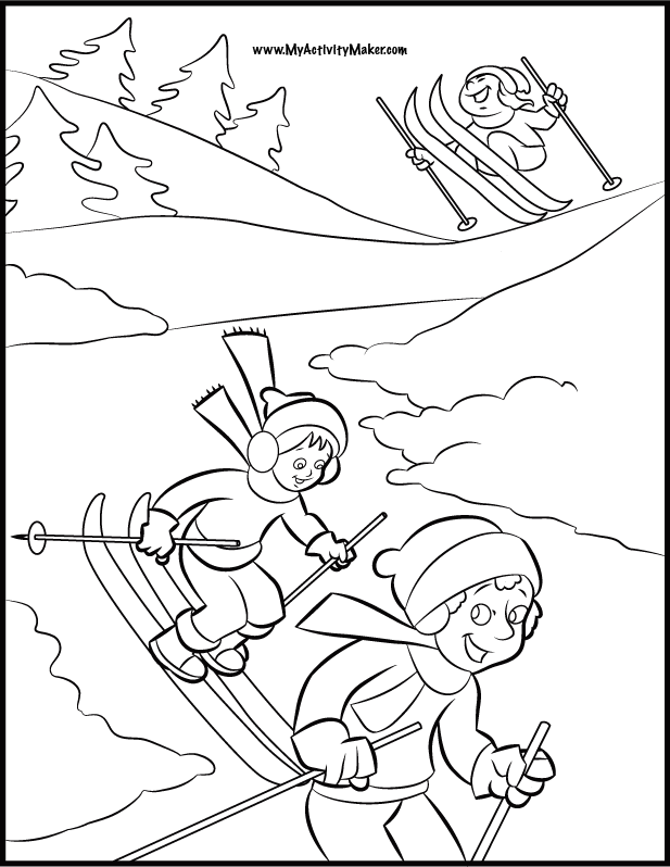 01 winter Colouring Pages