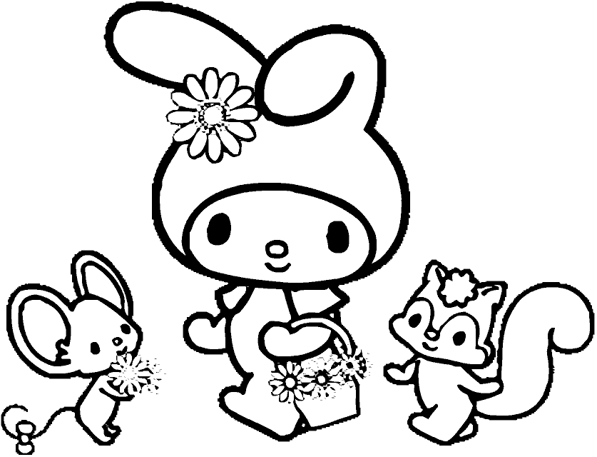 My Melody Coloring in Pages