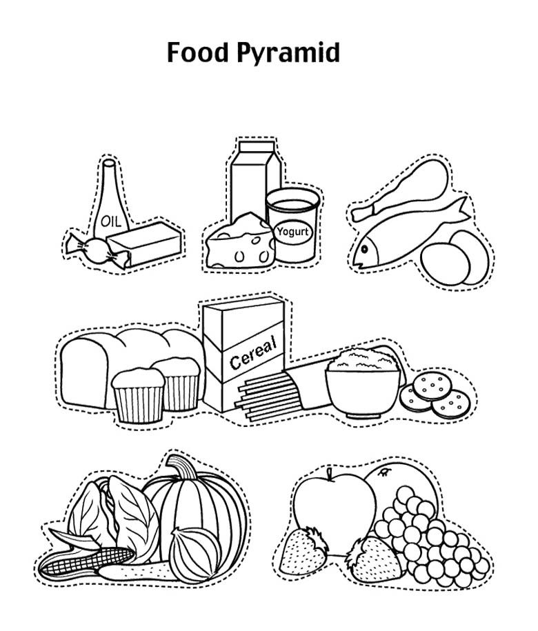 Related Pictures Food Pyramid For Kids Coloring Page Coloring