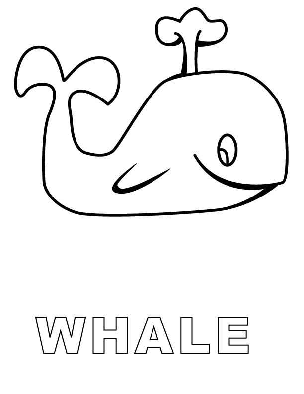whale printable coloring in pages for kids - number 1830 online