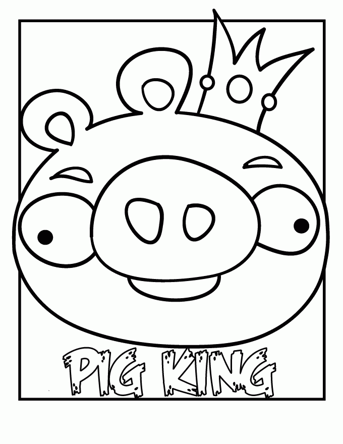 Coloring Page Angry Birds (PIG) For Kids | Print And Coloring Page