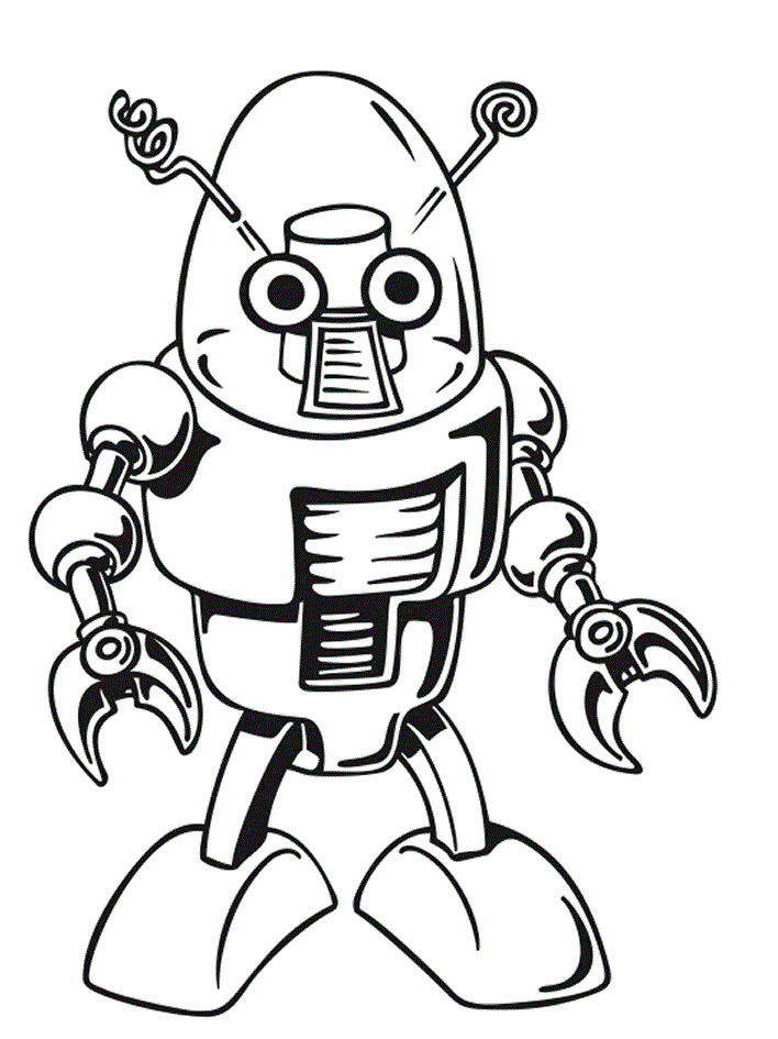 Mechanical Robots Coloring Pages - Robot Coloring Pages : iKids