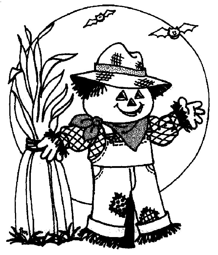 Scarecrow of Halloween Coloring Pages – Free Halloween Coloring