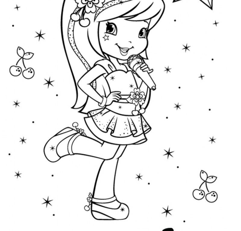 Strawberry Shortcake Cherry Jam - HD Printable Coloring Pages