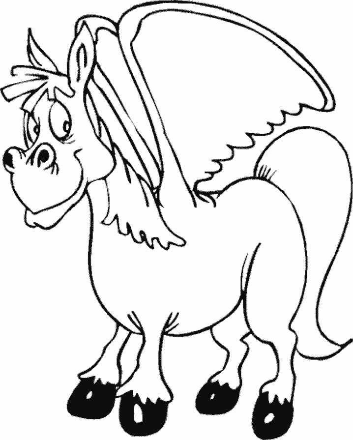 Pegasus 2 Fantasy Coloring Pages & Coloring Book