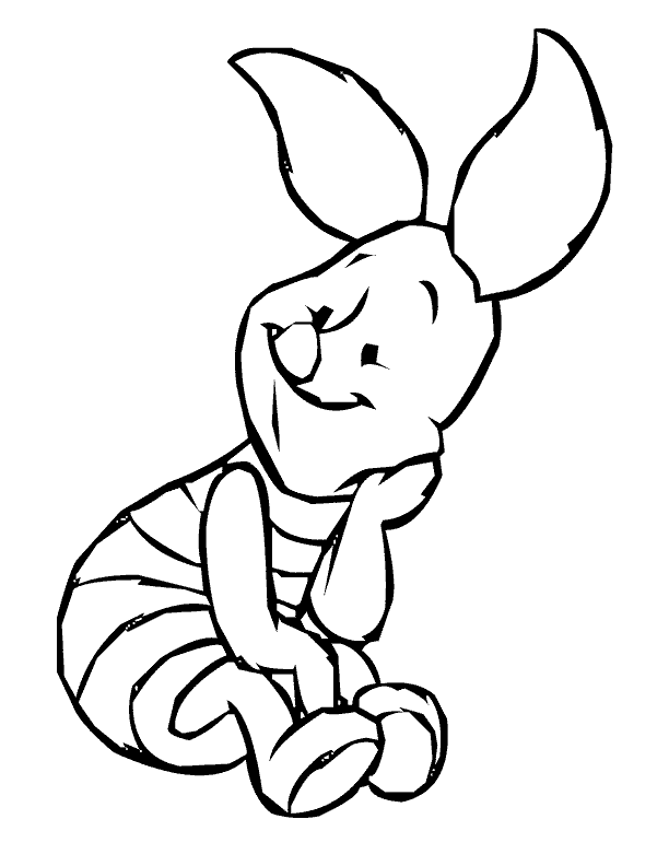 Coloring Pages: sitting piglet coloring page sitting piglet