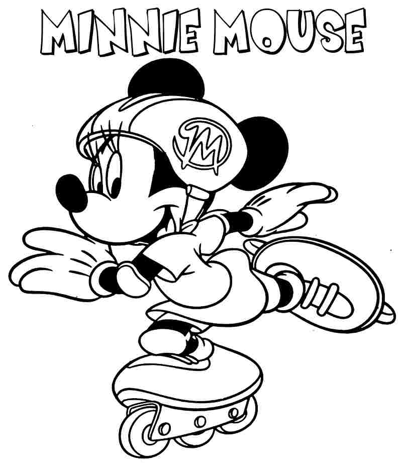 Colouring Sheets Cartoon Disney Minnie Mouse Free Printable For