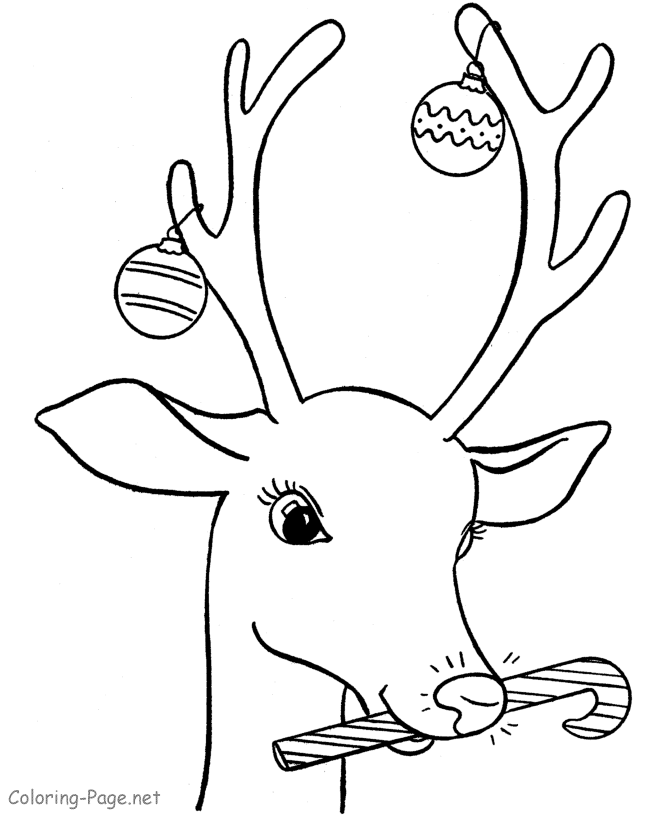 Christmas Coloring Pages - Rudolph