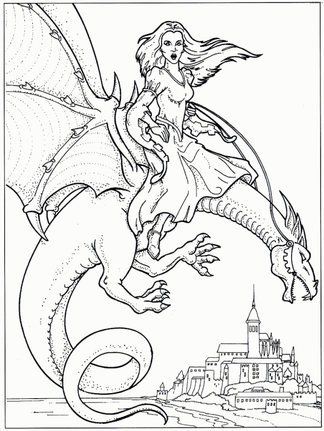 Dragon Printable Coloring Pages 80991 Label 233 Dragon Printable