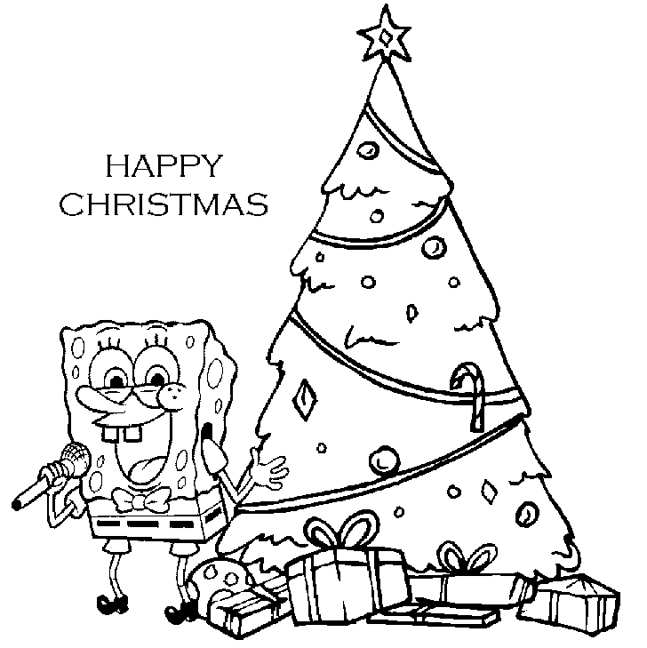 Spongebob Squarepants Christmas Coloring Pages Images & Pictures