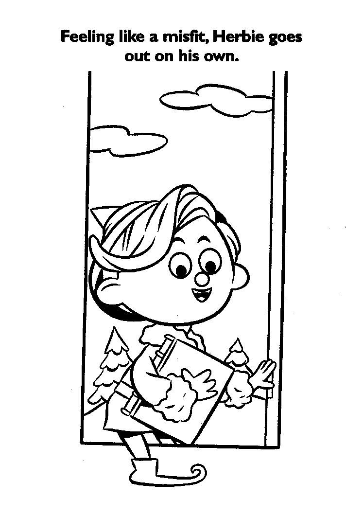 Rudolph The Red-Nosed Reindeer Coloring Pages