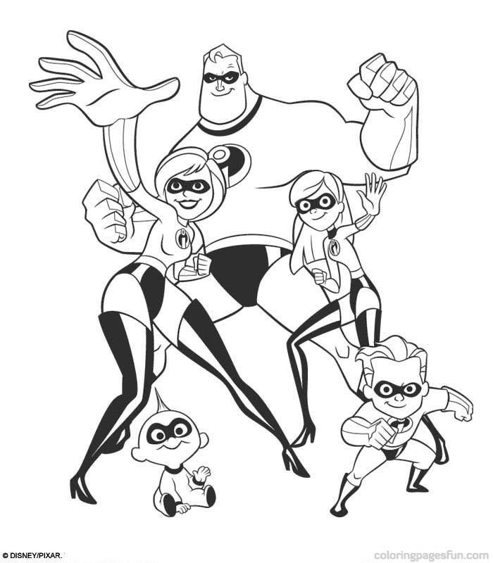 The Incredibles | Free Printable Coloring Pages – Coloringpagesfun
