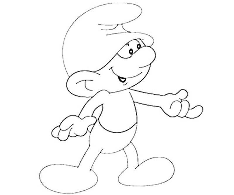 10 Clumsy Smurf Coloring Page